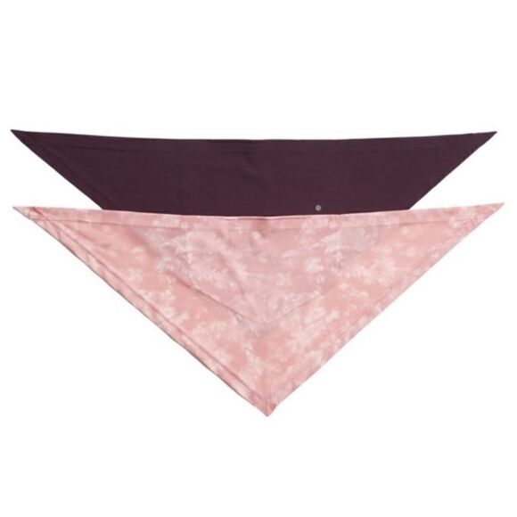 Athleta Made to Move NEW Bandana Gaiter Face Mask Set - Size M / L Pink Purple - Picture 4 of 6